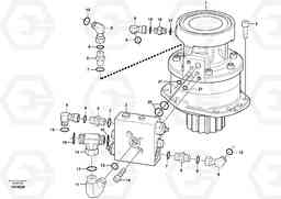 40552 Swing motor with mounting parts EC27C, Volvo Construction Equipment