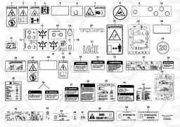 15523 Illustrations of sign plates and decals L60E, Volvo Construction Equipment