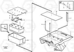 85044 Battery box with fitting parts A40E FS FULL SUSPENSION, Volvo Construction Equipment