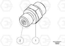 18239 Fitting with nozzle on connection block VDT-V 78 GTC ATT. SCREEDS 2,5 - 9,0M ABG6820,ABG7820,ABG7820B, Volvo Construction Equipment