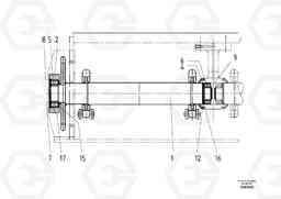 65603 Conveyor Drive Shaft ABG7820/ABG7820B ABG7820 S/N 21064-23058 ABG7820B S/N 23059 -, Volvo Construction Equipment