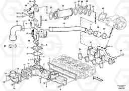 59527 Inlet manifold and exhaust manifold MC110B S/N 71000 -, Volvo Construction Equipment