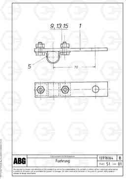 66507 Guide for gas burner MB 120 ATT. SCREEDS 3,0 -16,0M ABG9820, Volvo Construction Equipment