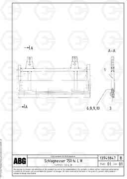 62440 Tamper plate for extension MB 120 ATT. SCREEDS 3,0 -16,0M ABG9820, Volvo Construction Equipment