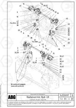 1792 Hydraulic height adjustment assembly on extandable screed VB 79 ETC ATT. SCREEDS 2,5 - 9,0M ABG7820, ABG7820B, Volvo Construction Equipment