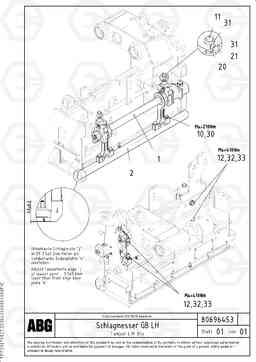 62965 Tamper for basic screed VB-T 78 GTC ATT. SCREEDS 2,5 - 8,0M ABG5820, Volvo Construction Equipment