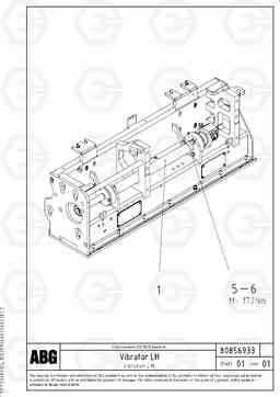 91193 Vibrator for extendable screed OMNI 1000 ATT. SCREEDS 3,0 - 9,0M PF6110, PF6160/PF6170, Volvo Construction Equipment