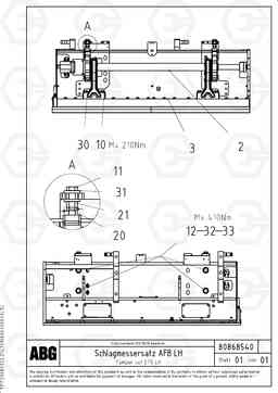 72111 Tamper for extendable screed VB 89 ETC ATT. SCREEDS 3,0 - 9,0M ABG7820, ABG7820B, Volvo Construction Equipment
