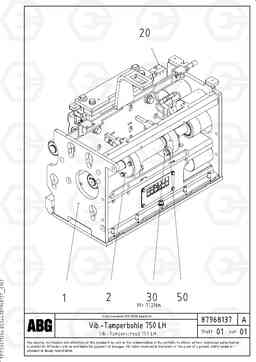 73945 Vibratory -tamper screed for extension VB 88 GTC ATT. SCREEDS 3,0 -10,0M ABG8820/ABG8820B, Volvo Construction Equipment