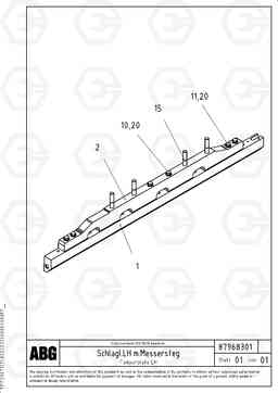 73470 Tamper plate for extension VDT-V 88 GTC ATT. SCREEDS 3,0 - 9,0M ABG8820/ABG8820B, Volvo Construction Equipment