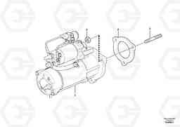 70682 Starter motor with assembling details FBR2800C, Volvo Construction Equipment