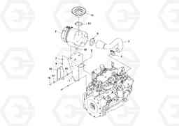 53740 Air cleaner installation SD100D/100F/SD105DX/105F S/N 197389 -, Volvo Construction Equipment