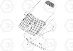 90421 Grill Support Installation SD130D/DX/F S/N 600012 -, Volvo Construction Equipment
