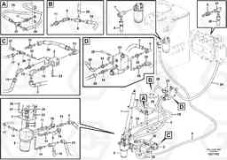 104323 Hydraulic system, steering line CDC EW210C, Volvo Construction Equipment