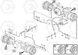 92706 Brake pipes, front axle and rear axle L120F, Volvo Construction Equipment