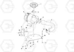 54813 Air cleaner installation SD116DX/SD116F S/N 197542 -, Volvo Construction Equipment