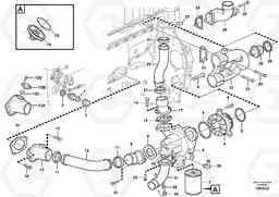 64726 Water pump and thermostat housing A35D, Volvo Construction Equipment