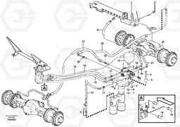 99169 Brake lines, footbrake valve - axles L220F, Volvo Construction Equipment