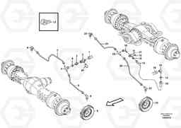 86425 Brake pipes, front axle and rear axle L180F HL HIGH-LIFT, Volvo Construction Equipment