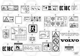 70949 Sign plates and decals EC18C, Volvo Construction Equipment