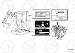 68623 Product identification plate EC18C, Volvo Construction Equipment