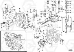 23101 Fuel injection pump with fitting parts MC70B, Volvo Construction Equipment