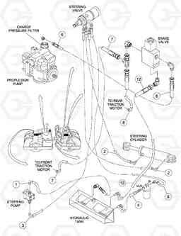 86316 Steering Hoses Installation DD126HF S/N 53537 -, Volvo Construction Equipment