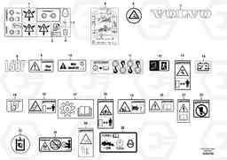 71434 Illustrations of sign plates and decals L60F, Volvo Construction Equipment