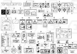 104511 Illustrations of sign plates and decals L180F, Volvo Construction Equipment