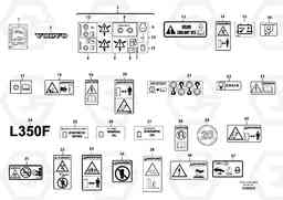 52166 Illustrations of sign plates and decals L350F, Volvo Construction Equipment