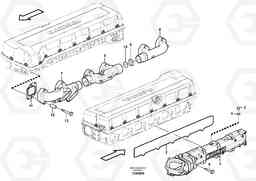 103030 Inlet manifold and exhaust manifold L220G, Volvo Construction Equipment