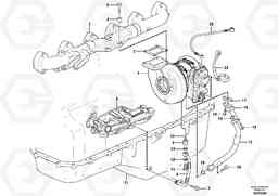 104850 Turbocharger with fitting parts L220G, Volvo Construction Equipment
