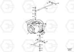 102077 Turbocharger with coolant pipe L220G, Volvo Construction Equipment