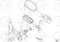 105522 CDC - steering, arm rest with fitting parts L220G, Volvo Construction Equipment