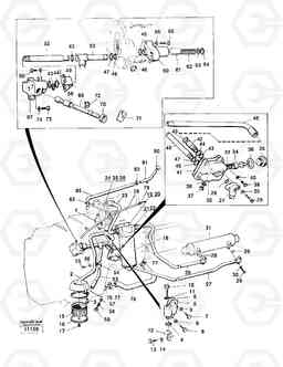 83262 Hydraulic lines and valve 861 861, Volvo Construction Equipment