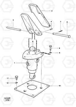 10131 Footbrake valve with mountings 4500 4500, Volvo Construction Equipment