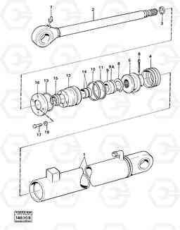 28768 Hydraulic cylinder 616B/646 616B,646 D45, TD45, Volvo Construction Equipment