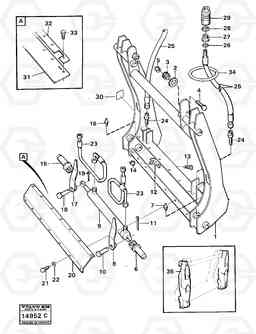 25708 Hydraulic attachment bracket. 4300B 4300B, Volvo Construction Equipment