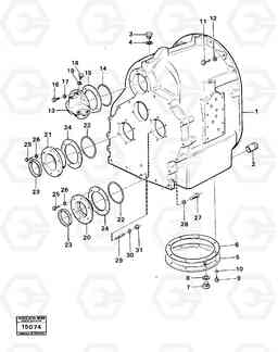 24376 Clutch housing with fitting parts 4300B 4300B, Volvo Construction Equipment