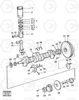38943 Crankshaft and related parts 861 861, Volvo Construction Equipment