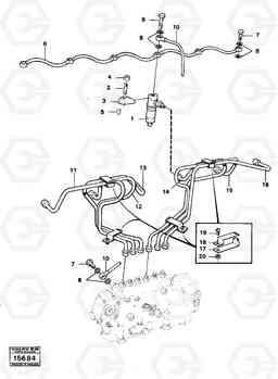 57331 Fuel pipes-injector 5350 5350, Volvo Construction Equipment