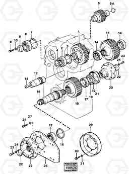 16859 Transfer gearbox gears and shafts L90 L90, Volvo Construction Equipment