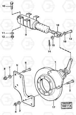 24375 Universal joint brake tillv nr -1616 5350 5350, Volvo Construction Equipment