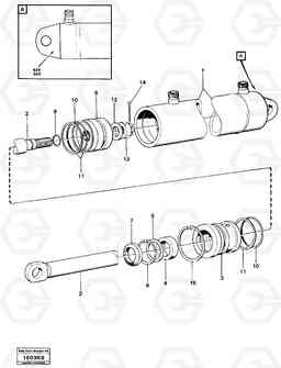 19935 Hydraulic cylinder L120 Volvo BM L120, Volvo Construction Equipment