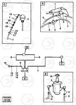 34376 Pneumatic system for operation of Differential 861 861, Volvo Construction Equipment