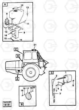23449 Windshield wiper and signal horn 861 861, Volvo Construction Equipment