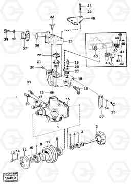 2187 Water pump with fitting parts. 5350B Volvo BM 5350B SER NO 2229 - 3999, Volvo Construction Equipment