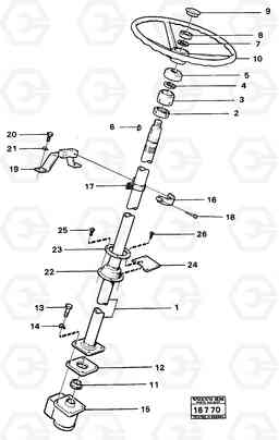 16436 Steering column with fitting parts 4600 4600, Volvo Construction Equipment