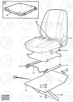 173 Operator seat with fitting parts 4600 4600, Volvo Construction Equipment