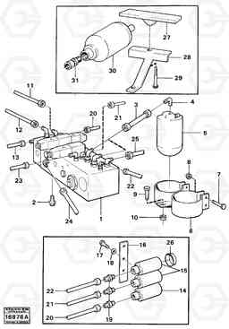 104035 Valve with fitting parts 5350 5350, Volvo Construction Equipment